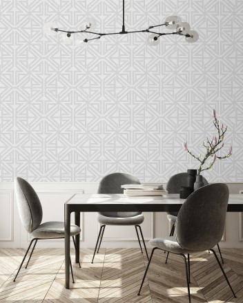 Papel pintado geométrico con estilo Art Decó Maxwell 681428
