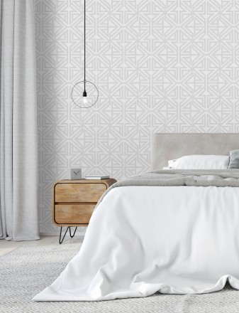 Papel pintado geométrico con estilo Art Decó Maxwell 681428