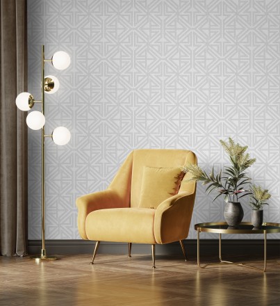 Papel pintado geométrico con estilo Art Decó Maxwell 681428
