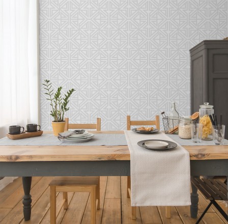 Papel pintado geométrico con estilo Art Decó Maxwell 681428