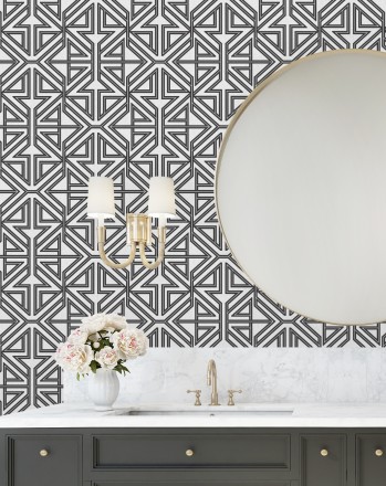 Papel pintado geométrico con estilo Art Decó Maxwell 681431
