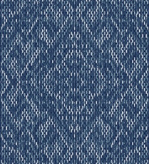Papel pintado damasco geométrico efecto trama textil Bixby 681442