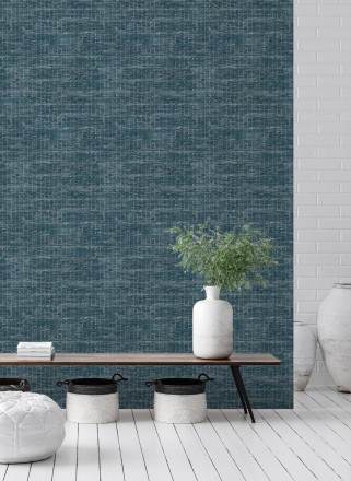 Papel pintado efecto fibra textil jaspeada Hewitt 681450