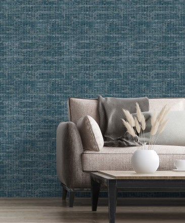 Papel pintado efecto fibra textil jaspeada Hewitt 681450