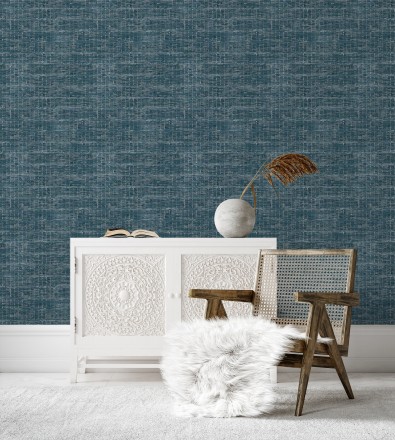 Papel pintado efecto fibra textil jaspeada Hewitt 681450