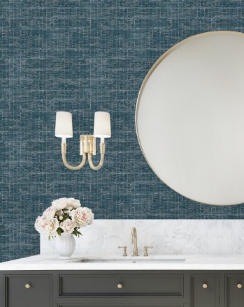 Papel pintado efecto fibra textil jaspeada Hewitt 681450