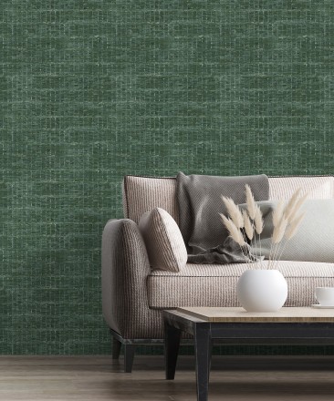 Papel pintado efecto fibra textil jaspeada Hewitt 681452
