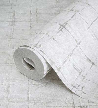 Papel pintado texturizado con toques metalizados Moma Lines 679145