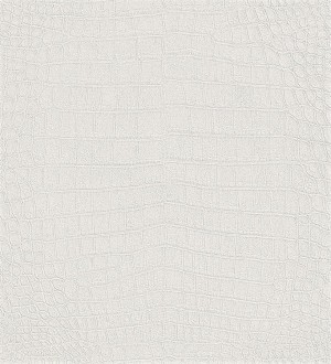 Papel pintado piel de cocodrilo africano blanco roto Maseru 6740