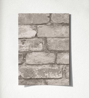 Papel pintado muro de ladrillos en color blanco Manchester Break 680895