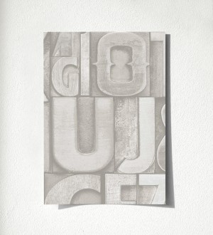 Muestra de papel pintado Factory Letters 676320 Factory Letters 676320
