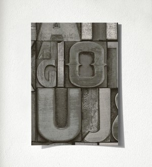 Muestra de papel pintado Factory Letters 676322 Factory Letters 676322