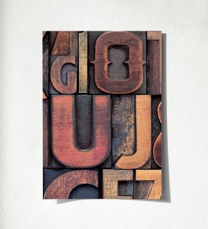 Muestra de papel pintado Factory Letters 676323 Factory Letters 676323