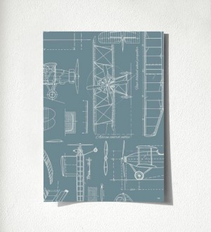 Muestra de papel pintado Airplane Design 677028 Airplane Design 677028