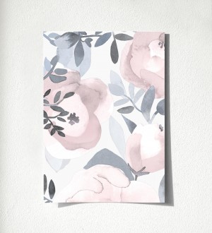 Papel pintado de flores pintadas en acuarela Camellias Garden 680627