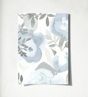 Papel pintado de flores pintadas en acuarela Camellias Garden 680628