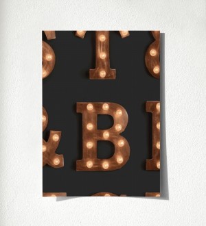 Muestra de papel pintado Modern Torch Letters 677225 Modern Torch Letters 677225
