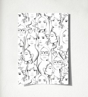 Muestra de papel pintado Girls World 677240 Girls World 677240