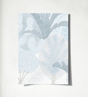 Papel pintado de árboles y cactus estilo tropical Town Forest 680812