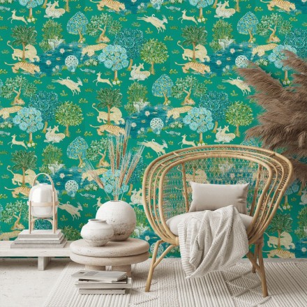 Papel pintado tapiz jardín imperial estilo hindú Imperial Garden 127750
