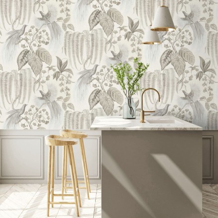 Papel pintado artístico de aves y plantas Rinko Royal 127786