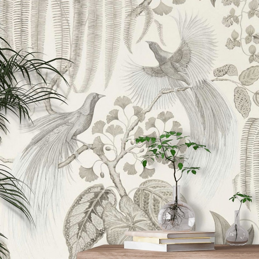 Papel pintado artístico de aves y plantas Rinko Royal 127786