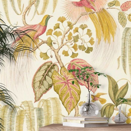 Papel pintado artístico de aves y plantas Rinko Royal 127787