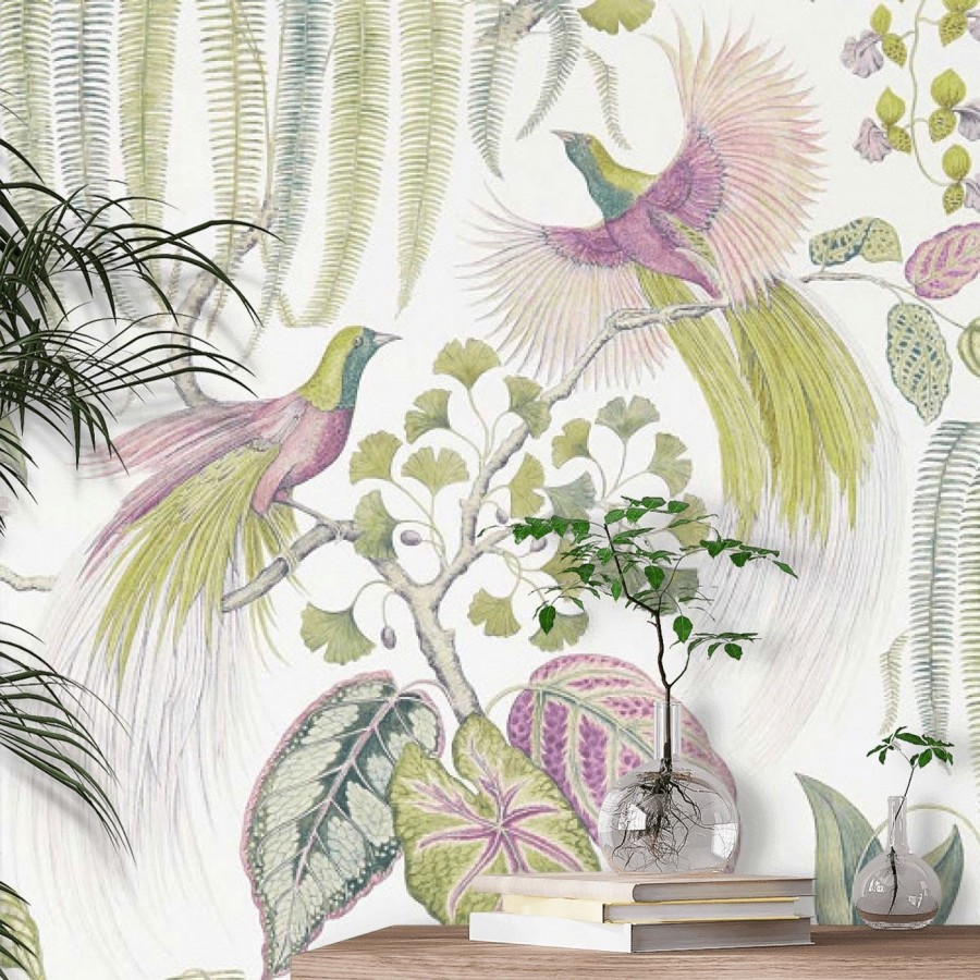 Papel pintado artístico de aves y plantas Rinko Royal 127788