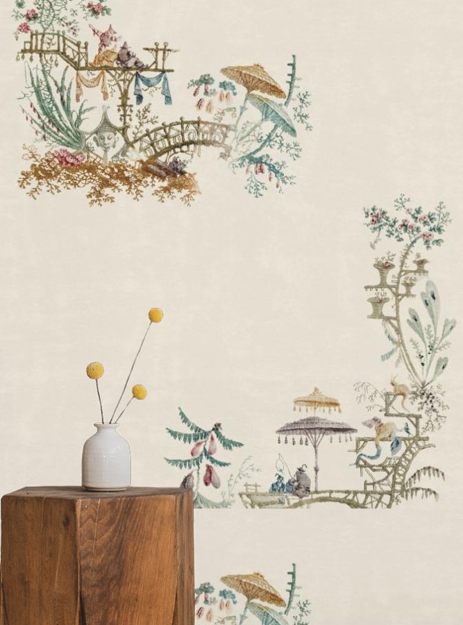 Papel pintado escena de jardín japonés Afternoon In Xian 128208