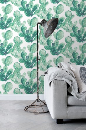 Papel pintado cactus en acuarela Sonora Cactus 677305