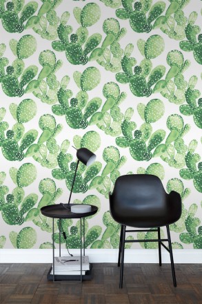 Papel pintado cactus en acuarela Sonora Cactus 677304