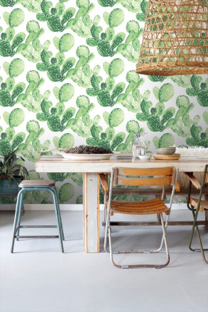 Papel pintado cactus en acuarela Sonora Cactus 677304