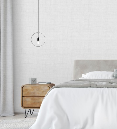 Papel pintado efecto lino fondo gris claro textura en relieve blando Neville Texture 681276