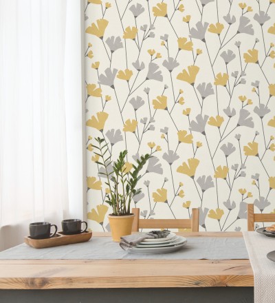 Papel pintado de flores silvestres estilo nórdico Sophie Garden 680923