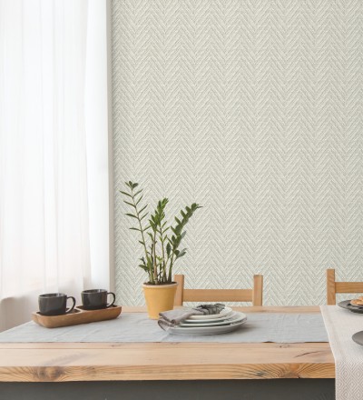 Papel pintado de espigas efecto fibra vegetal con textura Mumbai 679665