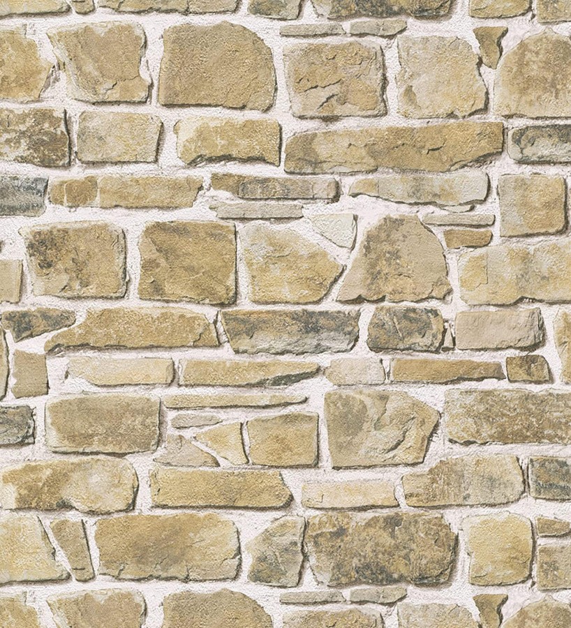 Papel pintado muro de piedra caliza superlavable vinílico - Lawton Street  421622