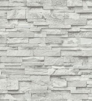 Papel pintado piedra pizarra minimalista gris claro Austin Stone 127673