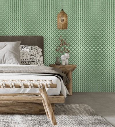 Papel pintado celosía con tramado de diamante Diamond Lights 680766