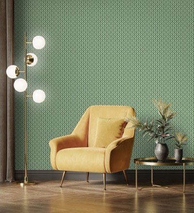 Papel pintado celosía con tramado de diamante Diamond Lights 680766