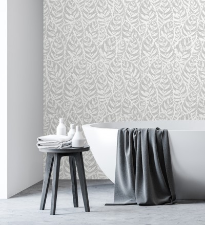Papel pintado de silueta de hojas Lost Garden 680846