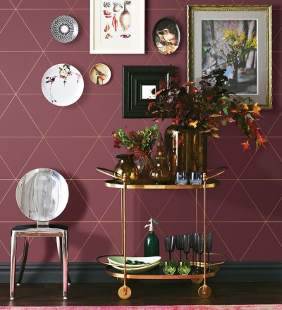 Papel pintado geométrico rombos grandes estilo art déco Windsor 679477