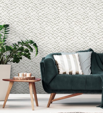 Papel pintado geométrico de estilo moderno tonos grises claros Kenmore 679783