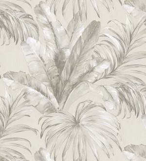 Papel pintado de hojas tropicales con relieve efecto pintura al óleo Habana Tropical 676366