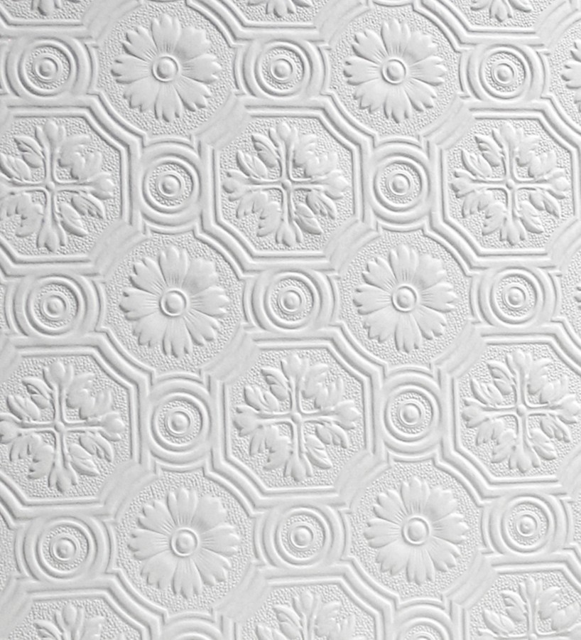 Papel pintado blanco repintable texturizado de alto relieve Trisol Texture 123151