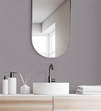 Papel pintado efecto lino texturizado Leicester 681022