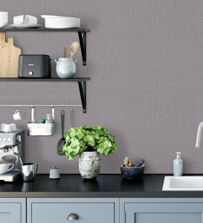 Papel pintado efecto lino texturizado Leicester 681022