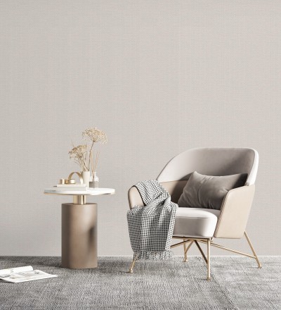Papel pintado textil de espigas con relieve Delhi 680976