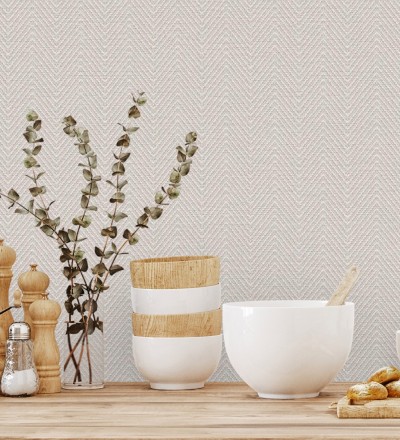 Papel pintado textil de espigas con relieve Delhi 680976