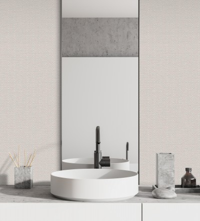 Papel pintado textil de espigas con relieve Delhi 680976