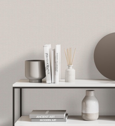 Papel pintado textil de espigas con relieve Delhi 680976